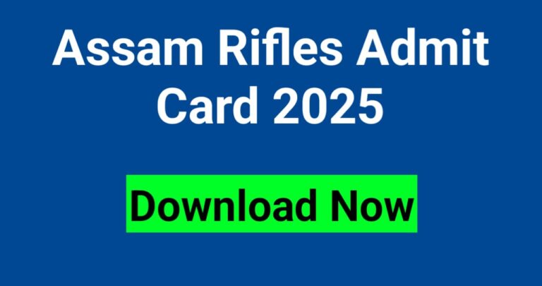 Assam Rifles Technical Tradesman Admit Card 2025